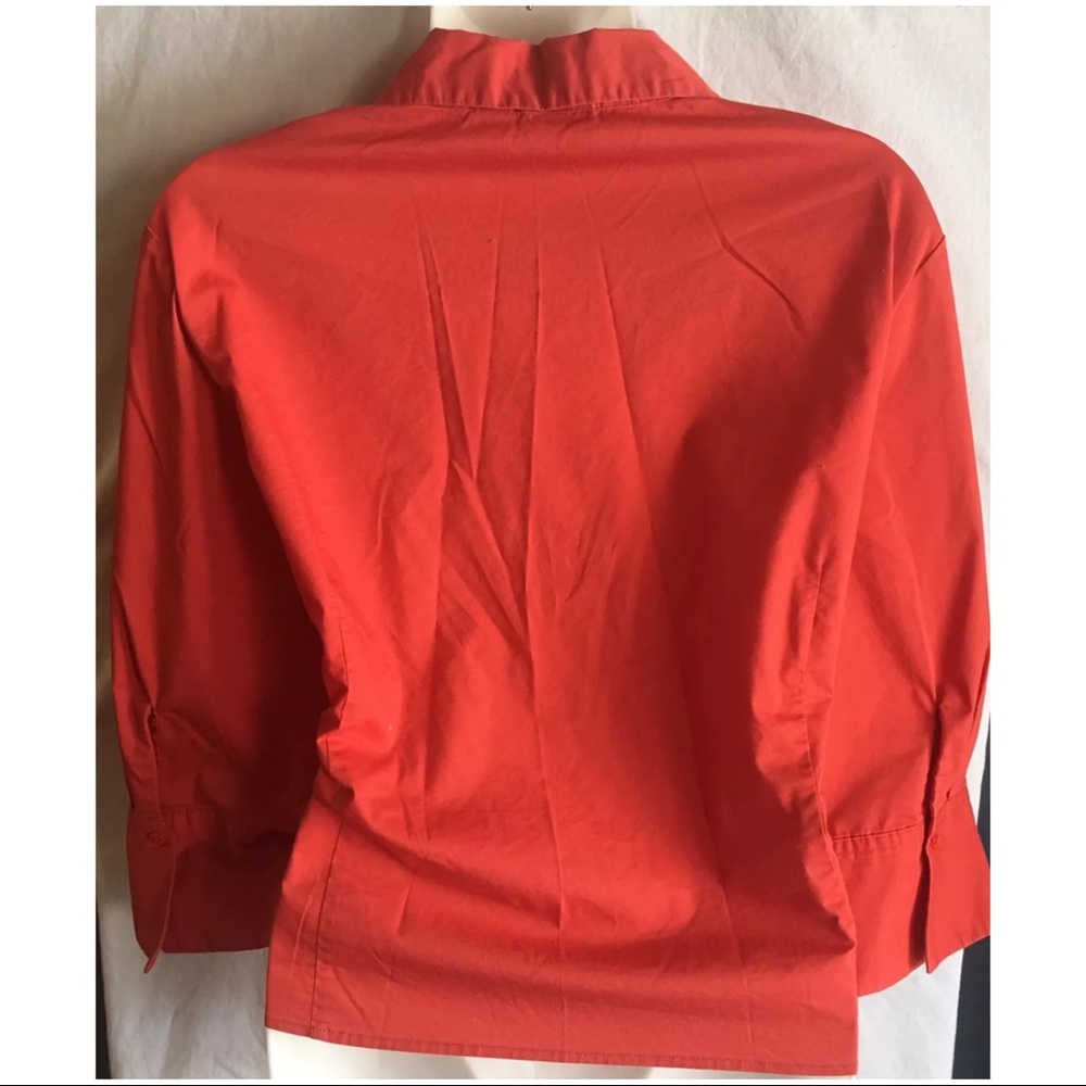 Cato Womens Orange Button Up Shirt Top Size XL - Picture 2 of 2